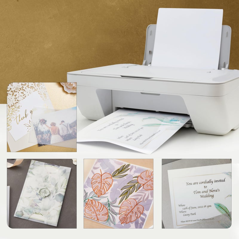 Paper Junkie أوراق فلامية شفافة - 100 ورقة، 12 × 12 بوصة، بيضاء - 93 جرام/63 رطل ورق تتبع للرسم وورق دعوات - طبقات حرفية شفافة - Image 5